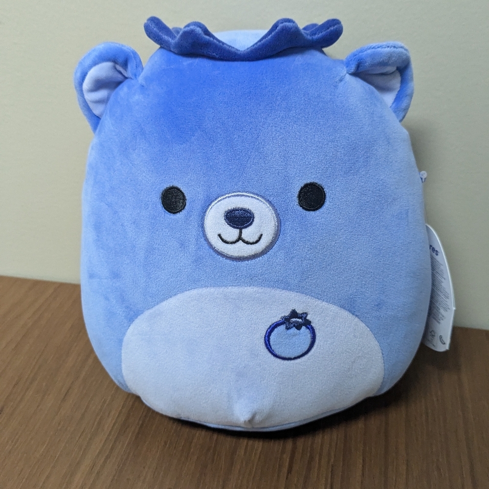 ⭐2/$40⭐ BNWT 8" Brunswick the Blueberry Bear Squishmallow Plush Toy